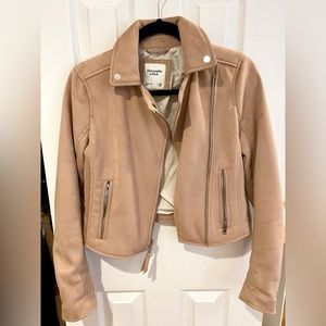 Abercrombie XS suede jacket light/pale pink